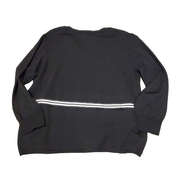 NINE & CO BLACK BELTED CARDIGAN SZ LARGE - Picture 6 of 13